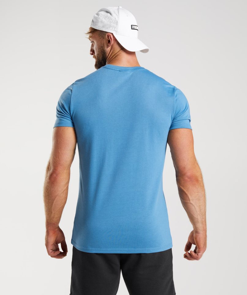 Men's Gymshark Legacy T-Shirts Blue | NZ 2DUEJI